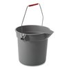 Rubbermaid Commercial 10 qt Gray, Plastic FG296300GRAY